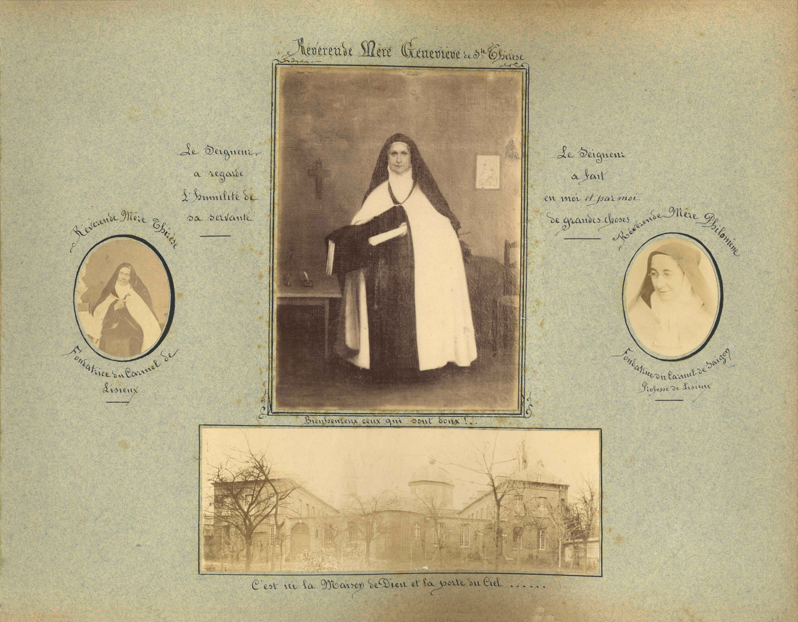 Image deÁlbum de fotos ofrecido a Madre Marie de Gonzague